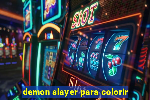 demon slayer para colorir